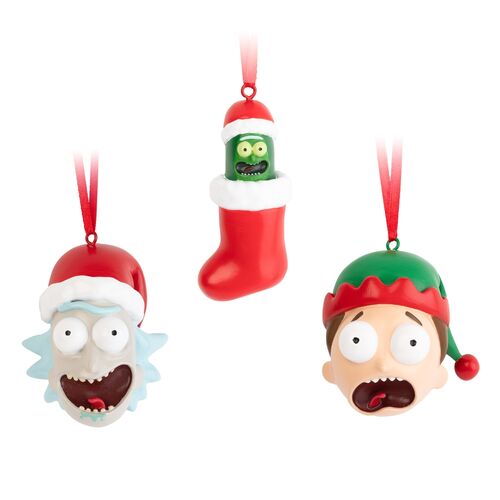 Rick and Morty Set 3 Christmas ornaments