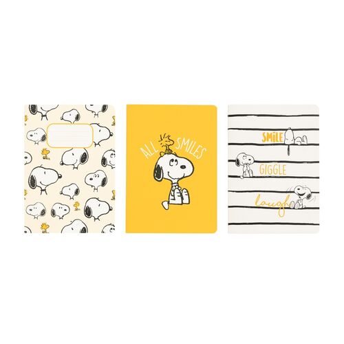 Snoopy Lazy Days pack 3 A6 notebooks