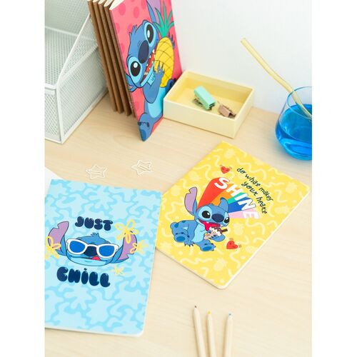 Set 3 cuadernos A5 Tropical Stitch Disney