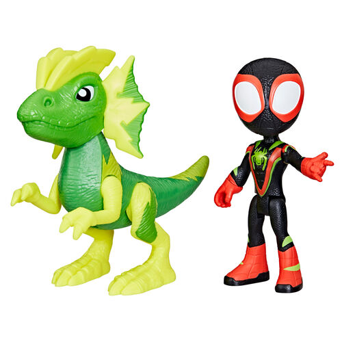 Marvel Spidey and his Amazing Friends Miles Spin Morales & Marvels Electrosaurus figure