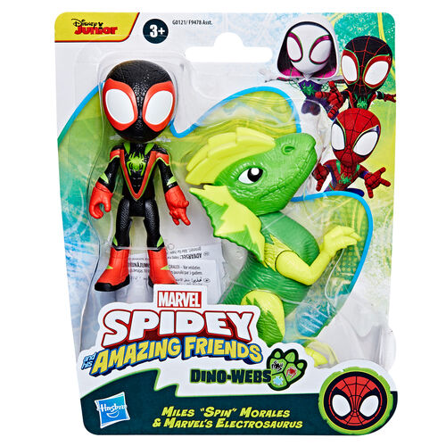 Marvel Spidey and his Amazing Friends Miles Spin Morales & Marvels Electrosaurus figure