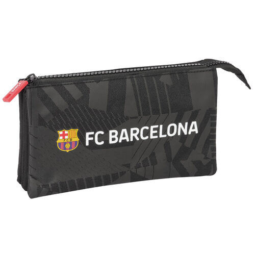 FC Barcelona Black triple pencil case