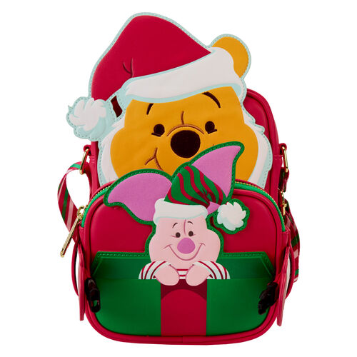 Loungefly Disney Winnie the Pooh Santa Pooh shoulder bag