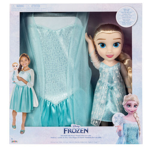 Mueca Elsa + Disfraz Frozen 2 Disney 38cm