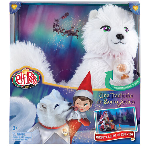 Set Cuento + Peluche Zorro Artico Elf Pets espaol