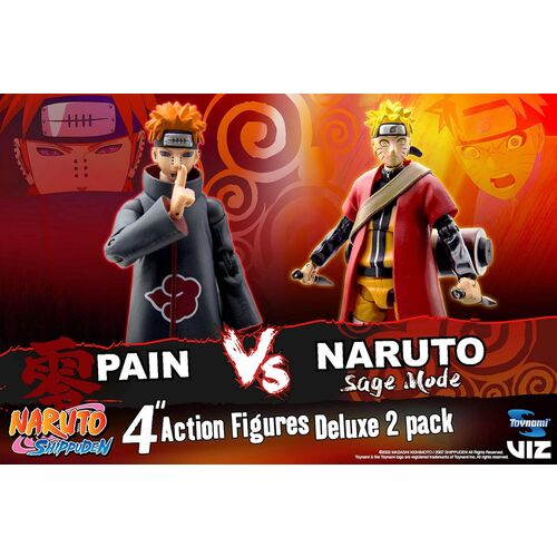 Set figuras Naruto vs Pain Sage Mode 25th Anniversary Naruto Shippuden 10cm