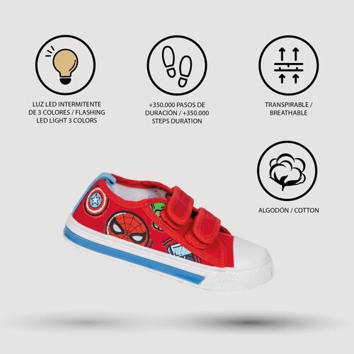 Zapatillas loneta Los Vengadores Avengers Marvel luces