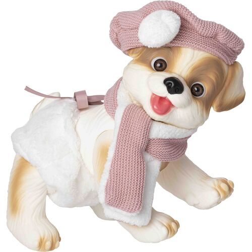 Baby doll reborn puppy scarf and hat doll