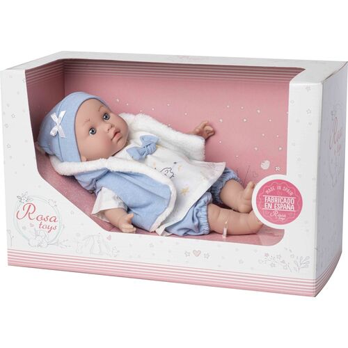 Baby doll reborn Lara cry blue waistcoat