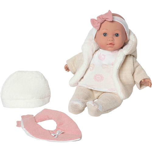 Baby doll reborn Lara cry bib and hat