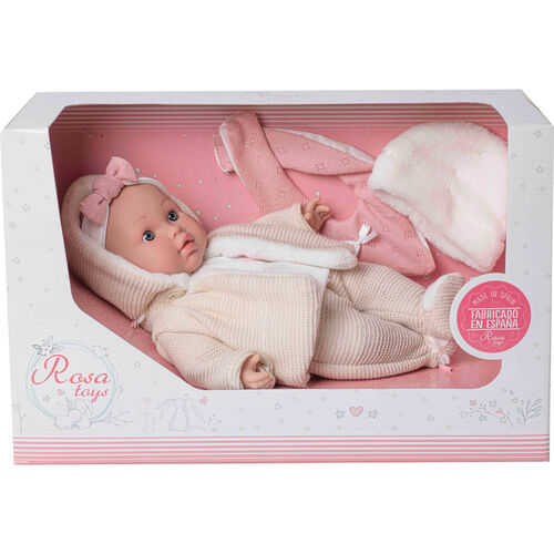 Baby doll reborn Lara cry bib and hat