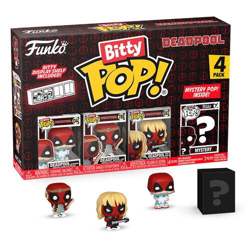 Blister 4 figuras Bitty POP Marvel Deadpool surtido