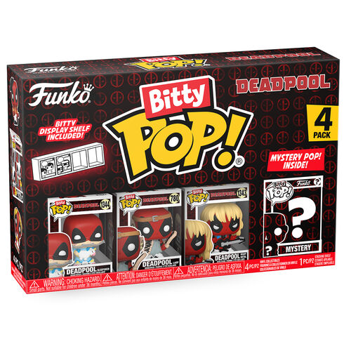 Blister 4 figuras Bitty POP Marvel Deadpool surtido