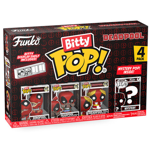 Blister 4 figuras Bitty POP Marvel Deadpool surtido