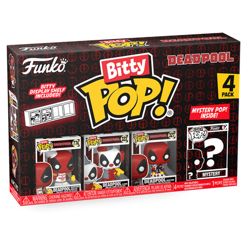 Blister 4 figuras Bitty POP Marvel Deadpool surtido