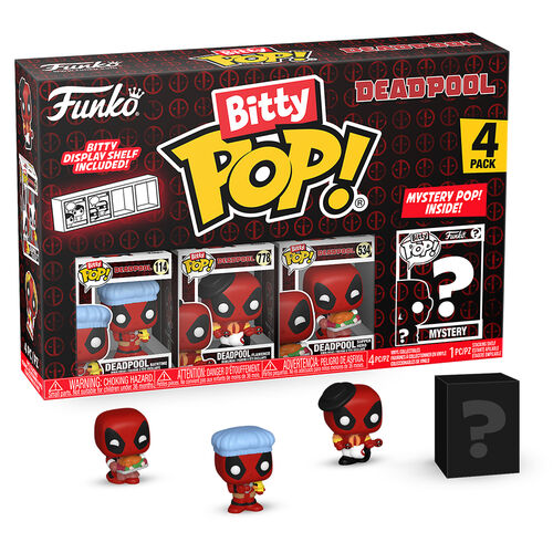 Blister 4 figuras Bitty POP Marvel Deadpool surtido