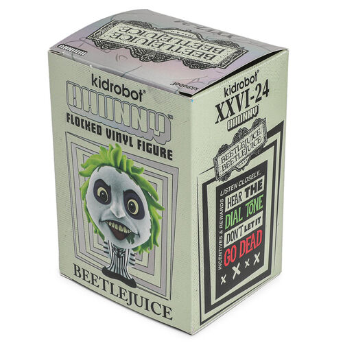 Beetlejuice Kidrobot Bhunny Flocked Beetlejuice figure 10cm