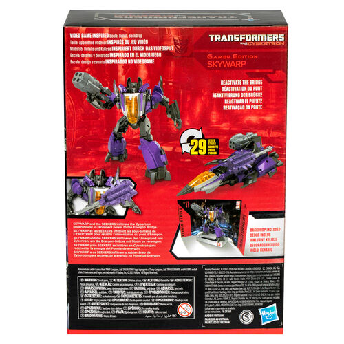 Figura Skywarp Studio Series Gamer Edition Cybertron Transformers 16,5cm