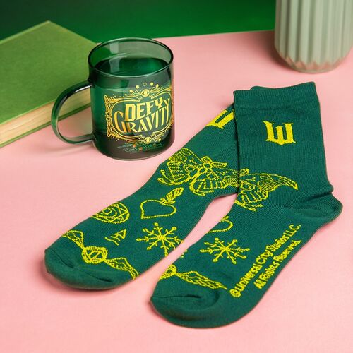 Wicked Elphaba Set Crystal Mug + socks