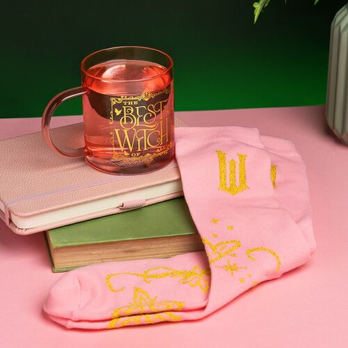 Wicked Glinda Set of Glass Mug + socks