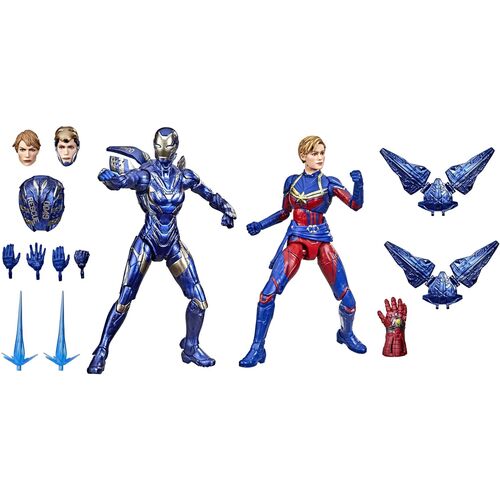 Blister 2 figuras Captain Marvel & Rescue Armor The Infinity Saga Endgame Los Vengadores Avengers Marvel 15cm