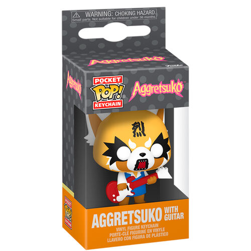 Pocket POP Keychain Aggretsuko - Aggretsuko with Guitar