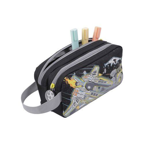 Spaceship double pencil case