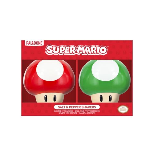 Set Salero y Pimentero Setas Super Mario Bros 7cm