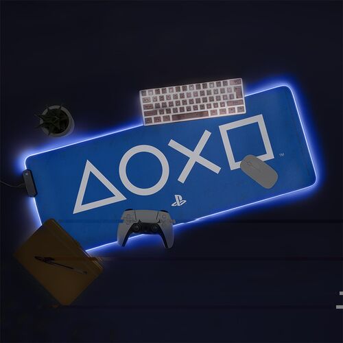 PlayStation gaming light desk mat