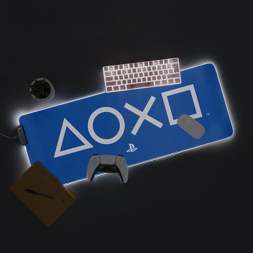 PlayStation gaming light desk mat