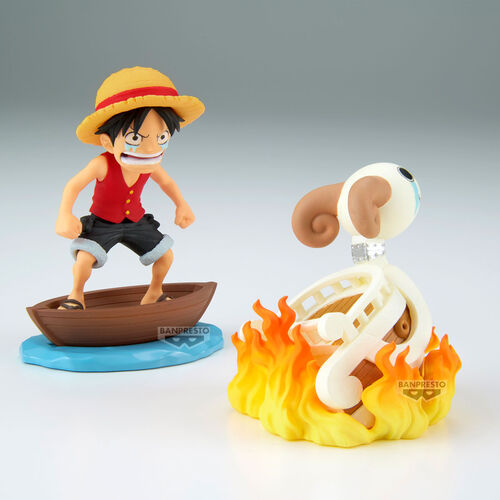 One Piece Luffy & Going Merry Log Stories figure 8cm