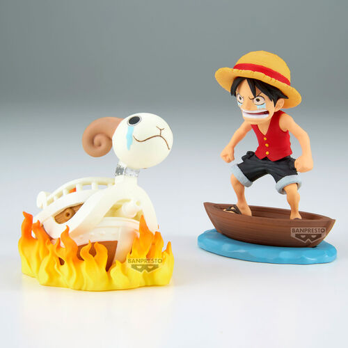 One Piece Luffy & Going Merry Log Stories figure 8cm