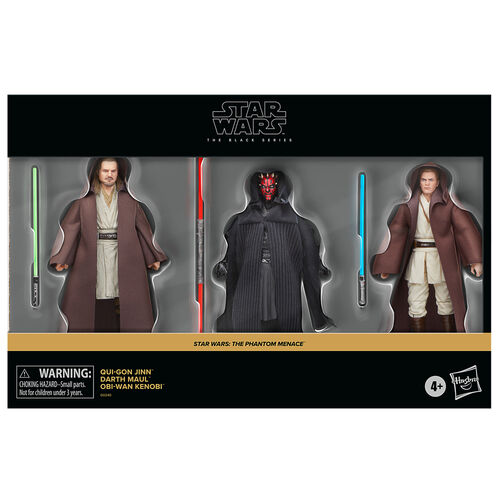 Star Wars The Phantom Menace Qui-Go Jinn Darth Maul Obi-Wan Kenobi pack 3 figures 15cm