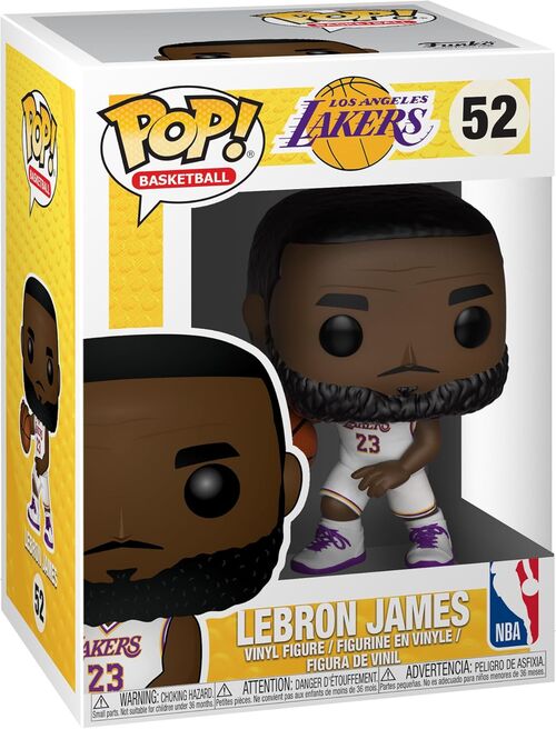 Figura POP NBA Lakers Lebron James White Uniform