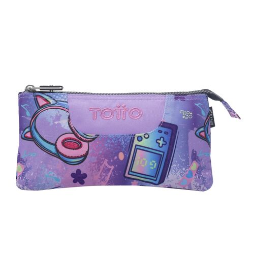 Meowsical triple pencil case