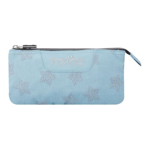 Blue board and stars triple pencil case