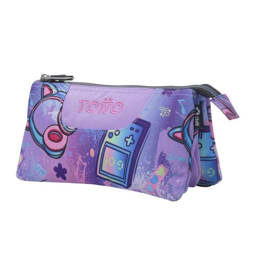 Meowsical triple pencil case