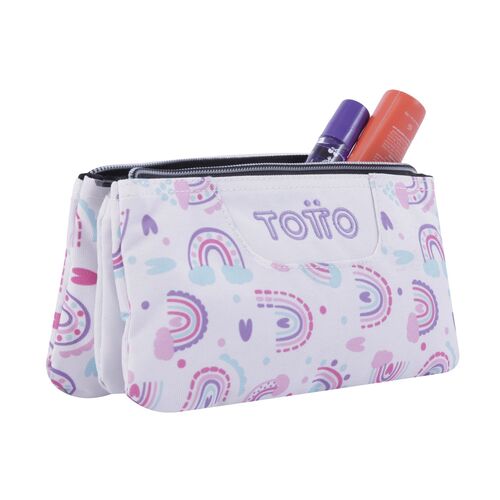 Rainbow triple pencil case