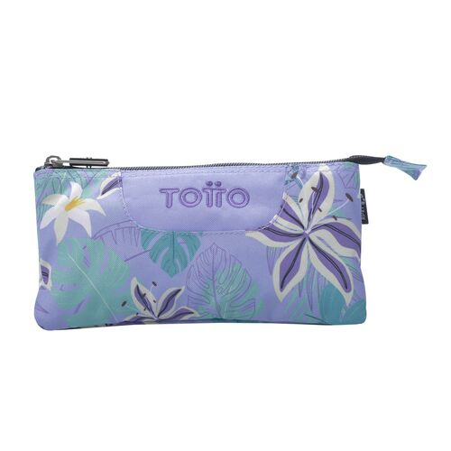 Purple triple pencil case