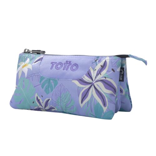 Purple triple pencil case