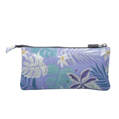 Purple triple pencil case