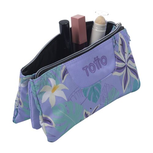 Purple triple pencil case