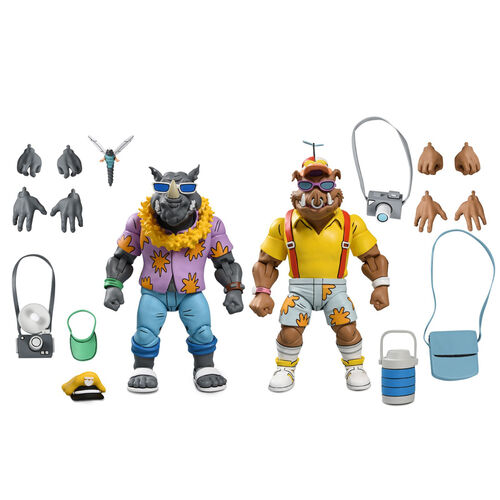 Ninja Turtles Teenage Mutant Vacation Bebop & Rocksteady pack 2 figures 18cm