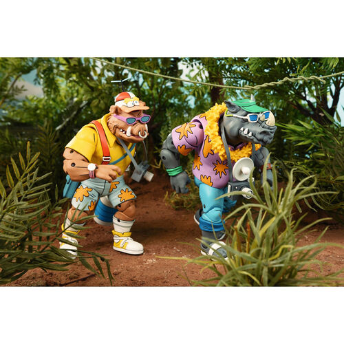 Ninja Turtles Teenage Mutant Vacation Bebop & Rocksteady pack 2 figures 18cm