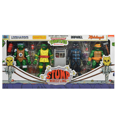 Ninja Turtles Teenage Mutant Stump Wrestling pack 4 figures 18cm