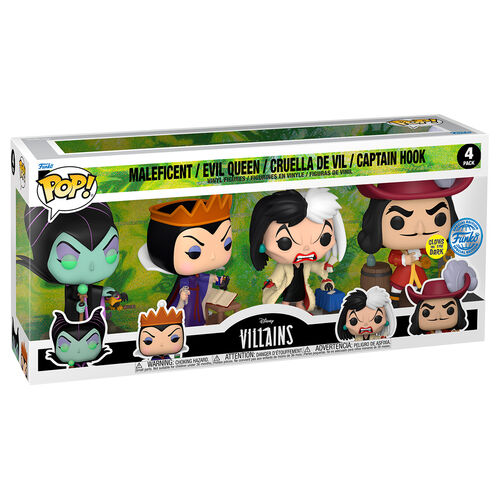 Blister 4 figuras POP Disney Villanas