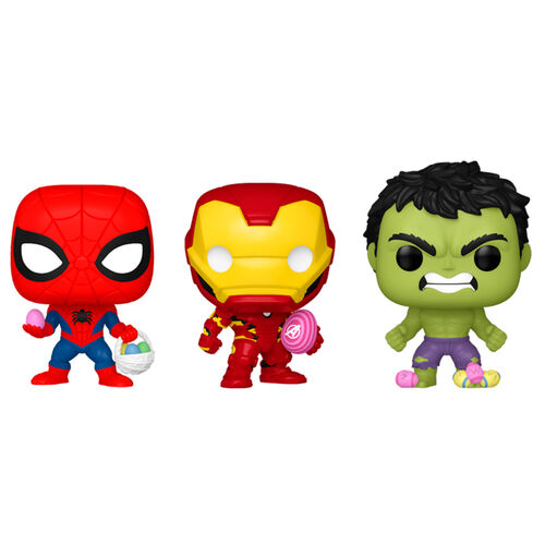 Pocket POP blister 3 figures Marvel Spiderman Hulk Iron Man