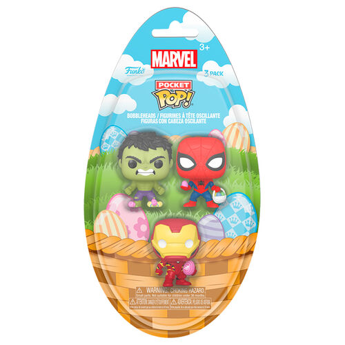 Pocket POP blister 3 figures Marvel Spiderman Hulk Iron Man