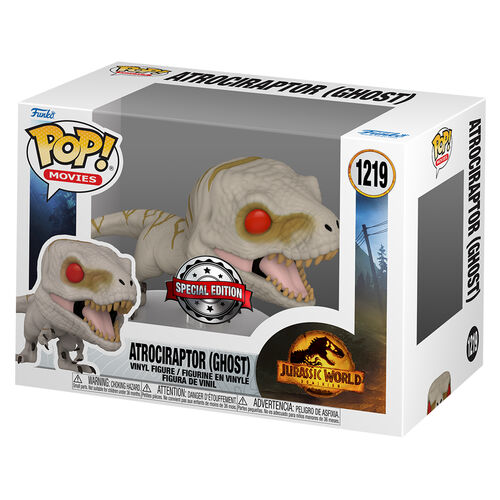 Figura POP Jurassic World Atrociraptor Ghost Exclusive