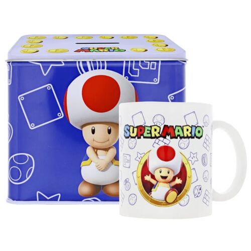 Hucha + taza Toad Super Mario Bros Nintendo